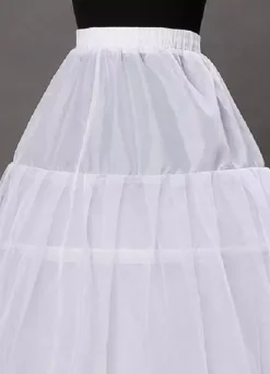 Ivory Wedding Petticoats Taffeta A Line 1 Layer 3 Hoop Bridal Petticoats