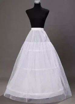 Ivory Wedding Petticoats Taffeta A Line 1 Layer 3 Hoop Bridal Petticoats