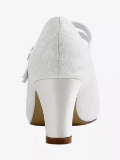 Ivory Wedding Shoes 2026 Women Round Toe Mary Jane Bridal Shoes