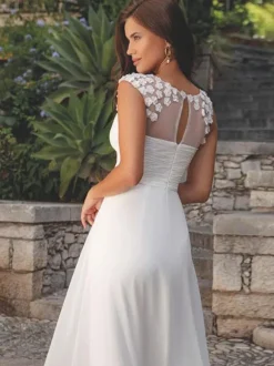 Ivory Bridal Jumpsuit 2026 Lace Ankle-Length A-Line V-Neck Sleeveless Wedding Jumpsuit