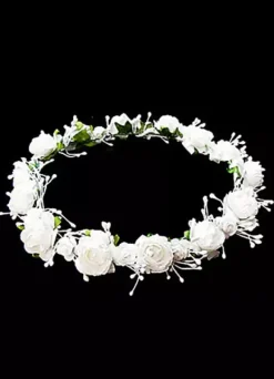 Ivory Flower Chic Wedding Floral Crown For Women