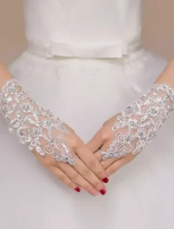 Ivory Lace Chic Wedding Bridal Mitten