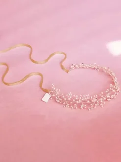 Ivory Metal Pearl Wedding Hair Jewelry Accessories