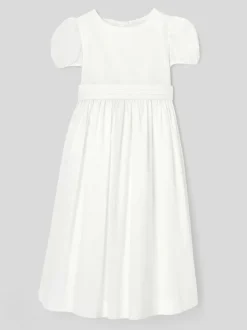 Ivory Short Sleeves Formal Party Dress Wedding Cute Flower Girl Dress