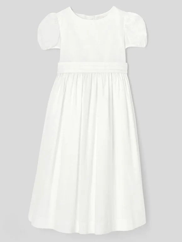 Ivory Short Sleeves Formal Party Dress Wedding Cute Flower Girl Dress