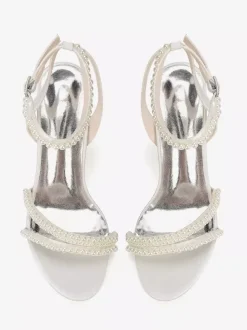 Ivory Wedding Shoes Chunky Heel Pearls Bridal Shoes