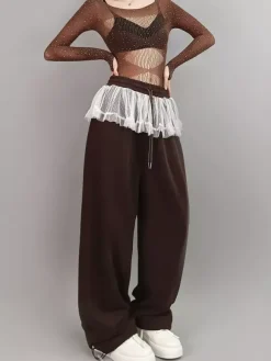 Jazz Dance Costume Womens Top And Pants Set Dancewear Performance Outfit