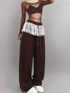 Jazz Dance Costume Womens Top And Pants Set Dancewear Performance Outfit