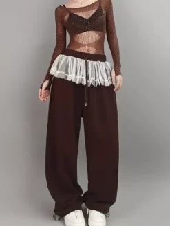 Jazz Dance Costume Womens Top And Pants Set Dancewear Performance Outfit