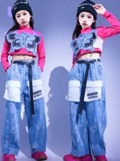 Jazz Dance Costumes Girl's Polyester Pants Top Dancing Wear