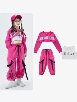 Jazz Dance Costumes Women's Polyester Pants Top Dancing Wear