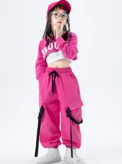 Jazz Dance Costumes Women's Polyester Pants Top Dancing Wear