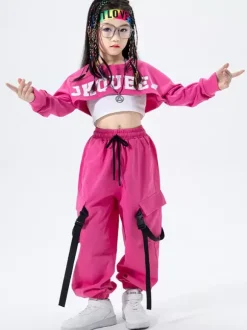 Jazz Dance Costumes Women's Polyester Pants Top Dancing Wear