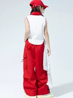 Jazz Dance Costumes Women's Polyester Top Pants Dancing Wear
