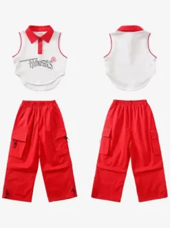 Jazz Dance Costumes Women's Polyester Top Pants Dancing Wear
