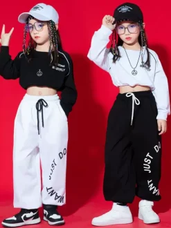 Jazz Dance Costumes Women's Polyester Pants Top Dancing Wear