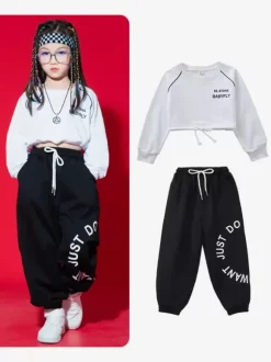 Jazz Dance Costumes Women's Polyester Pants Top Dancing Wear