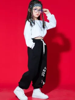 Jazz Dance Costumes Women's Polyester Pants Top Dancing Wear