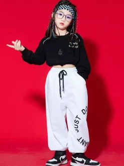 Jazz Dance Costumes Women's Polyester Pants Top Dancing Wear