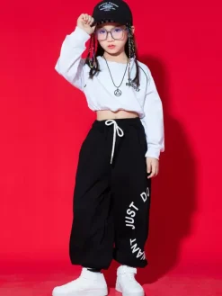 Jazz Dance Costumes Women's Polyester Pants Top Dancing Wear