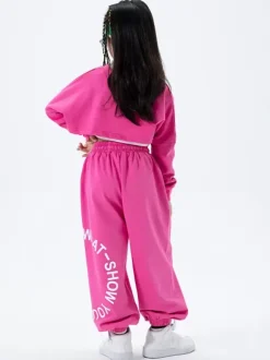 Jazz Dance Costumes Girl's Polyester Pants Top Dancing Wear