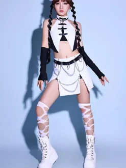 Jazz Dance Costumes Sexy Women's Polyester Dancing Wear Set