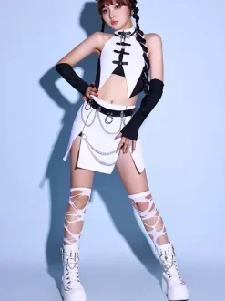Jazz Dance Costumes Sexy Women's Polyester Dancing Wear Set