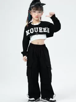 Jazz Dance Costumes Unisex Polyester Top Pants Dancing Wear