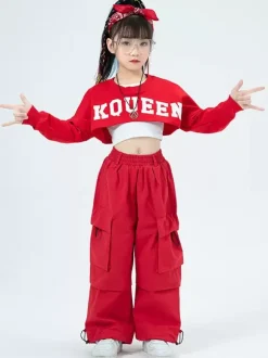 Jazz Dance Costumes Unisex Polyester Top Pants Dancing Wear