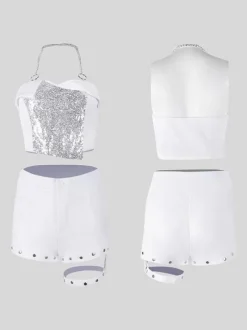 Jazz Dance Costumes Women's Polyester Pants Top Dancing Wear