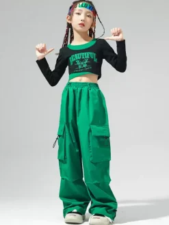Jazz Dance Costumes Women's Polyester Top Pants Dancing Wear