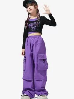 Jazz Dance Costumes Women's Polyester Top Pants Dancing Wear