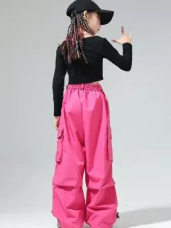 Jazz Dance Costumes Women's Polyester Top Pants Dancing Wear