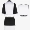 Jazz Dance Costumes Women's Polyester Mini Skirt Sash Top Overcoat Dancing Wear