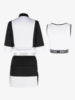 Jazz Dance Costumes Women's Polyester Mini Skirt Sash Top Overcoat Dancing Wear