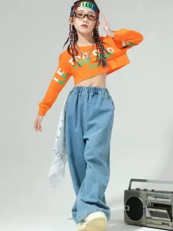 Jazz Dance Costumes Women's Polyester Top Pants Dancing Wear