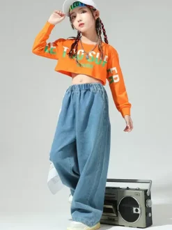 Jazz Dance Costumes Women's Polyester Top Pants Dancing Wear