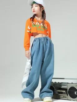 Jazz Dance Costumes Women's Polyester Top Pants Dancing Wear