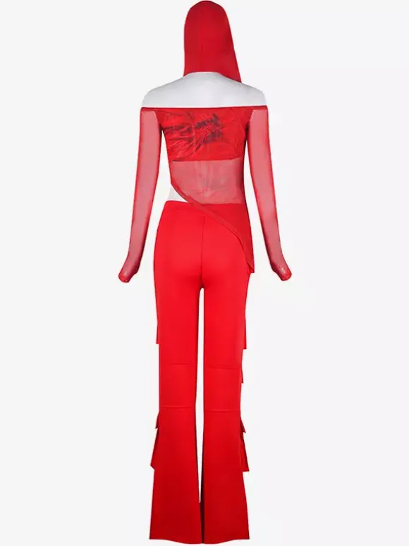 Jazz Dance Costume Womens Three-piece Suit To And Pants And Hat Dancewear Set