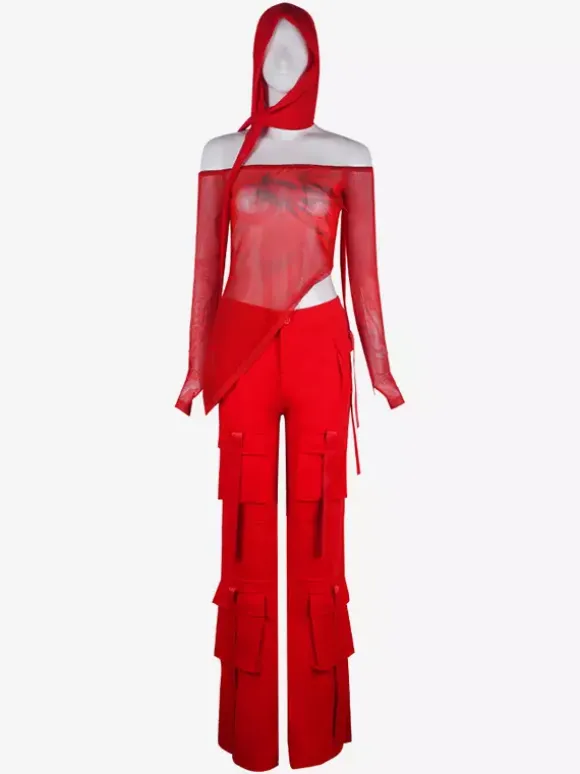 Jazz Dance Costume Womens Three-piece Suit To And Pants And Hat Dancewear Set