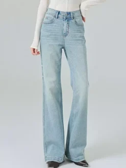 Jeans Bottoms Modern For Women Casual Raised Waist Denim Street Wear Jeans