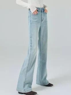 Jeans Bottoms Modern For Women Casual Raised Waist Denim Street Wear Jeans