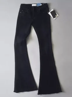 Jeans For Women Fashion Bell Bottoms Zipper Fly Button Fly Blue Denim Pants