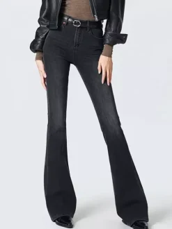 Jeans Women's Bottoms Flared Modern Casual Jeans