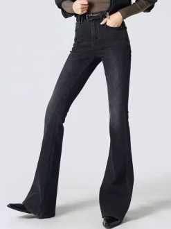 Jeans Women's Bottoms Flared Modern Casual Jeans