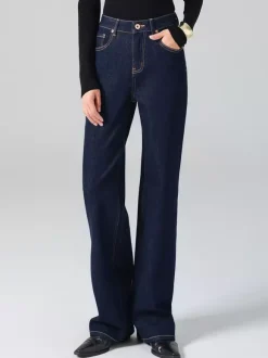 Jeans Women's Bottoms For Woman Wide Cool Cotton Elegant Jeans