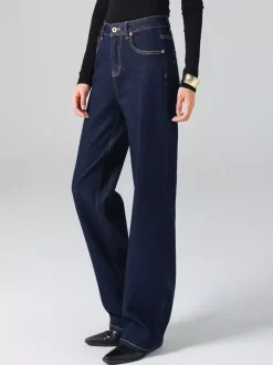 Jeans Women's Bottoms For Woman Wide Cool Cotton Elegant Jeans