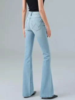 Jeans Women's Bottoms For Women Elegant Raised Waist Daily Casual Jeans