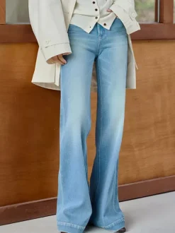 Jeans Women's Bottoms Modern Jeans Elegant Raised Waist Denim