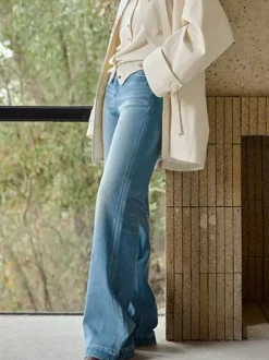 Jeans Women's Bottoms Modern Jeans Elegant Raised Waist Denim